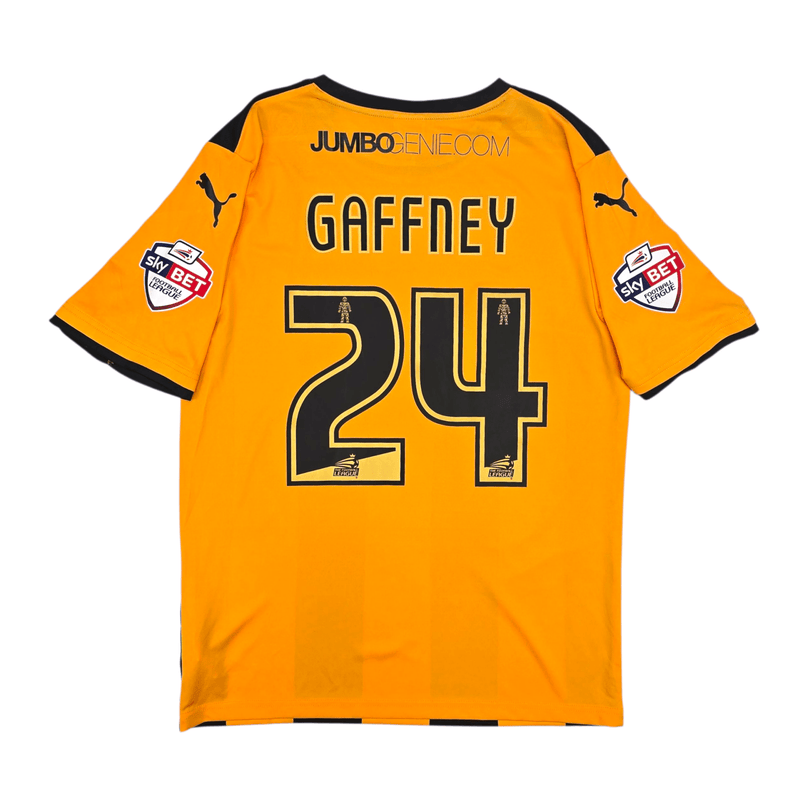 2014/15 Cambridge United Home Football Shirt (L) Puma 24 Gaffney (Match Worn) - Football Finery - FF303167