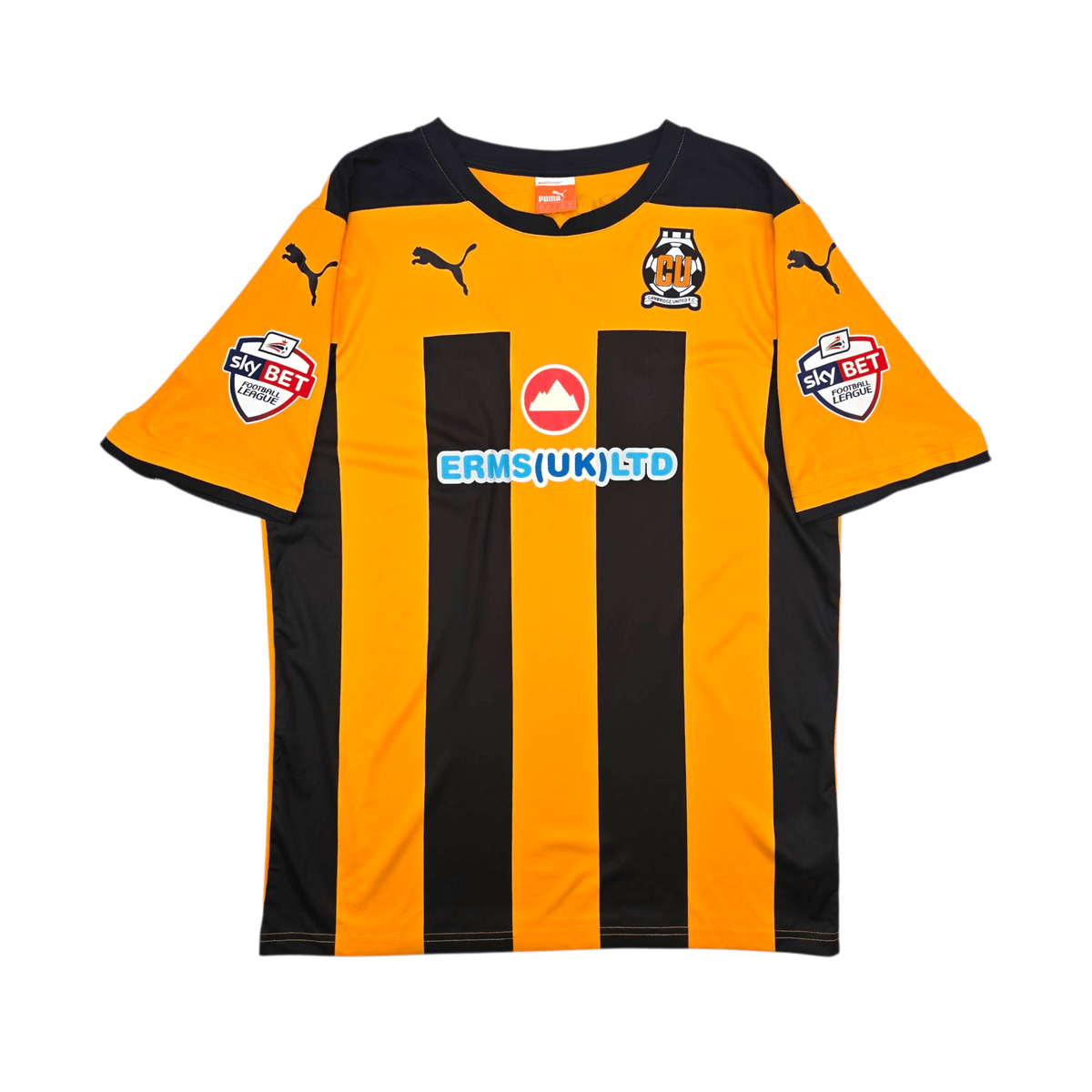 2014/15 Cambridge United Home Football Shirt (L) Puma 24 Gaffney (Match Worn) - Football Finery - FF303167
