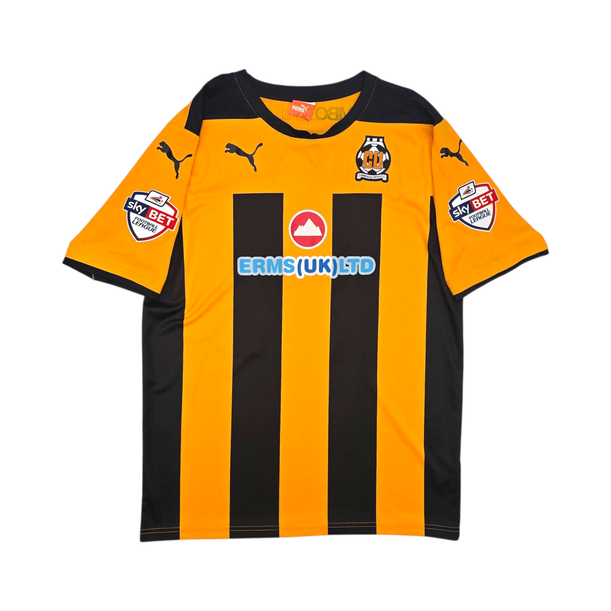 2014/15 Cambridge United Home Football Shirt (L) Puma 25 Mendez - Laing (Match Worn) - Football Finery - FF303166