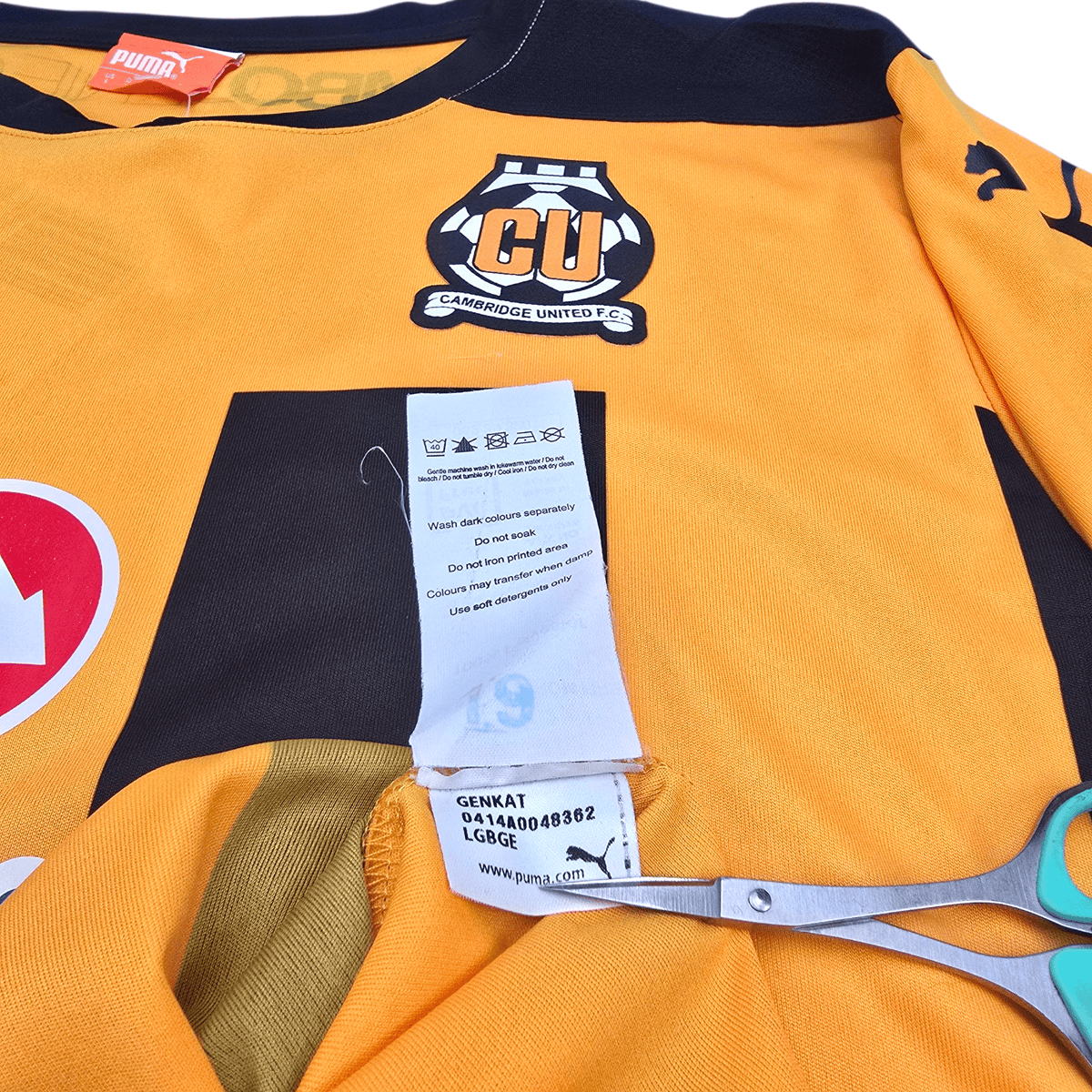 2014/15 Cambridge United Home Football Shirt (L) Puma 25 Mendez - Laing (Match Worn) - Football Finery - FF303166