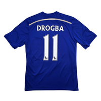 2014/15 Chelsea Home Football Shirt (L) Adidas 11 Drogba - Football Finery - FF304593