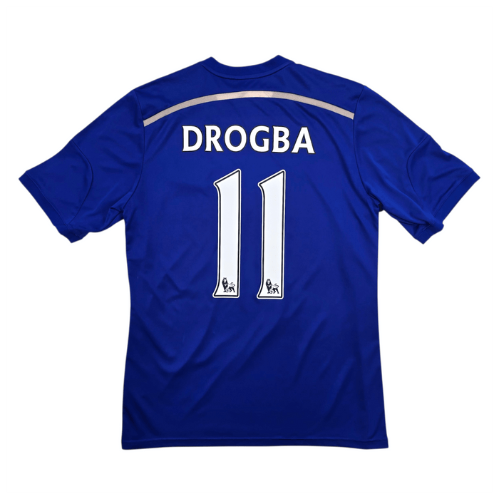 2014/15 Chelsea Home Football Shirt (L) Adidas 11 Drogba - Football Finery - FF304593