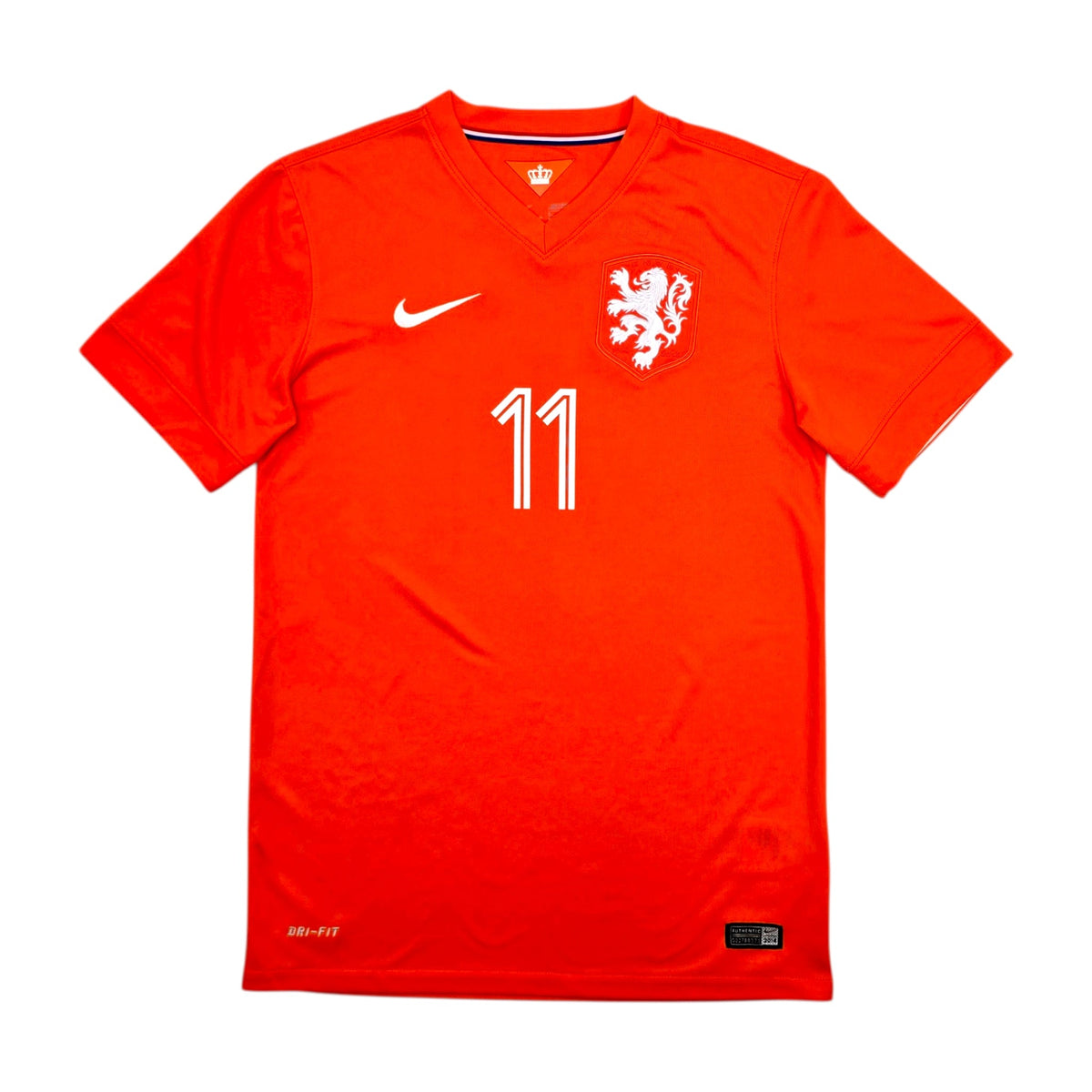 2014/15 Holland Home Football Shirt (S) Nike 11 Robben - Football Finery - FF305749
