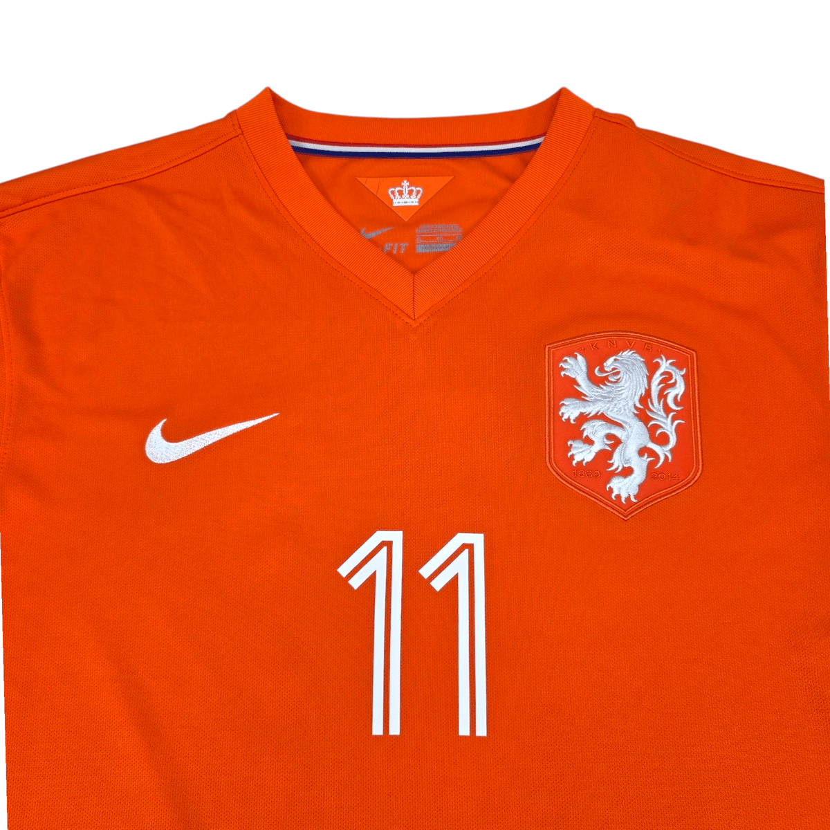 2014/15 Holland Home Football Shirt (XL) Nike #11 Robben - Football Finery - FF204551