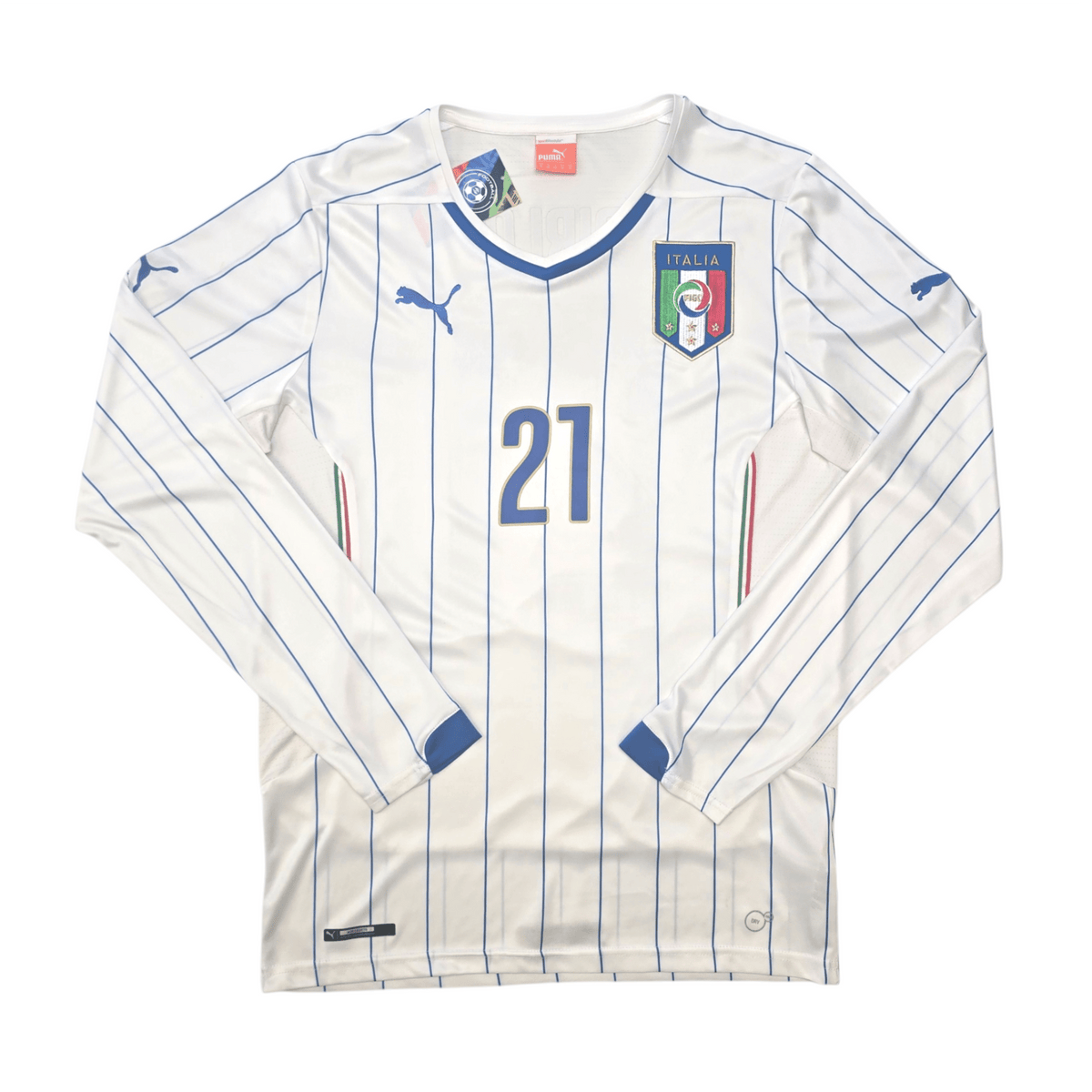 2014/15 Italy Away Football Shirt (M) Puma 21 Pirlo - Football Finery - FF303915