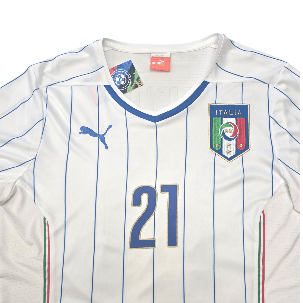 2014/15 Italy Away Football Shirt (M) Puma 21 Pirlo - Football Finery - FF303915
