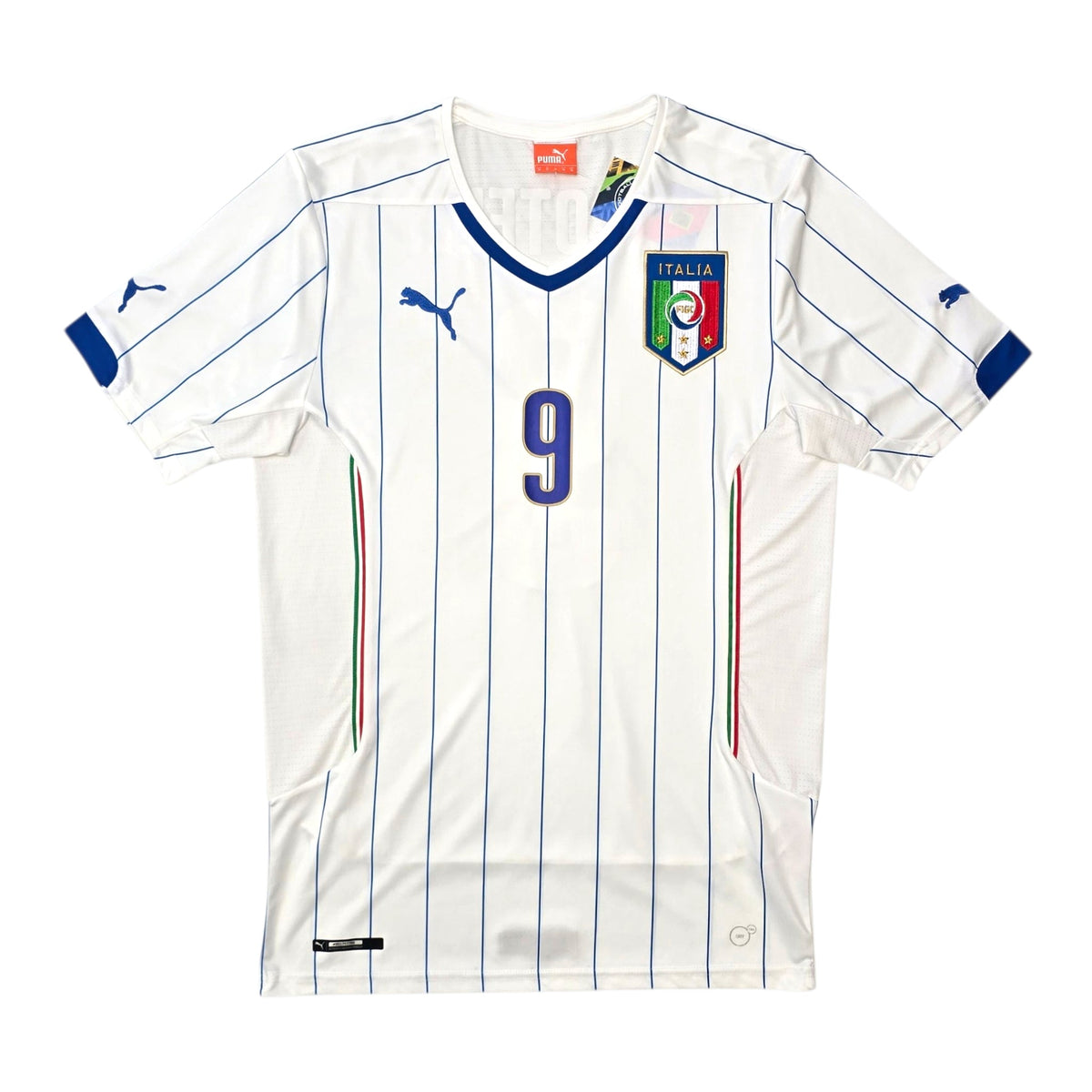 2014/15 Italy Away Football Shirt (M) Puma 9 Balotelli - Football Finery - FF305350