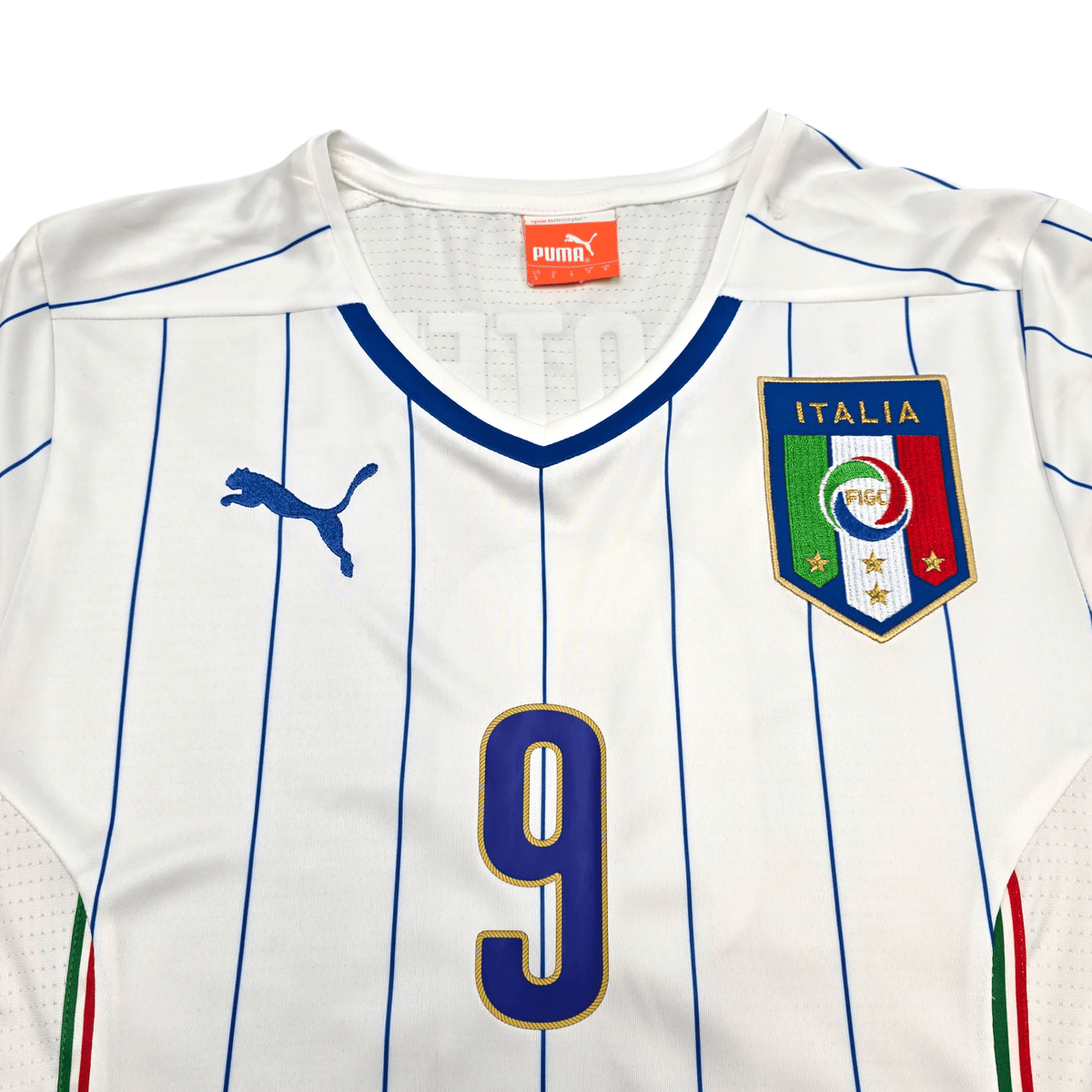 2014/15 Italy Away Football Shirt (S) Puma 9 Balotelli - Football Finery - FF303762