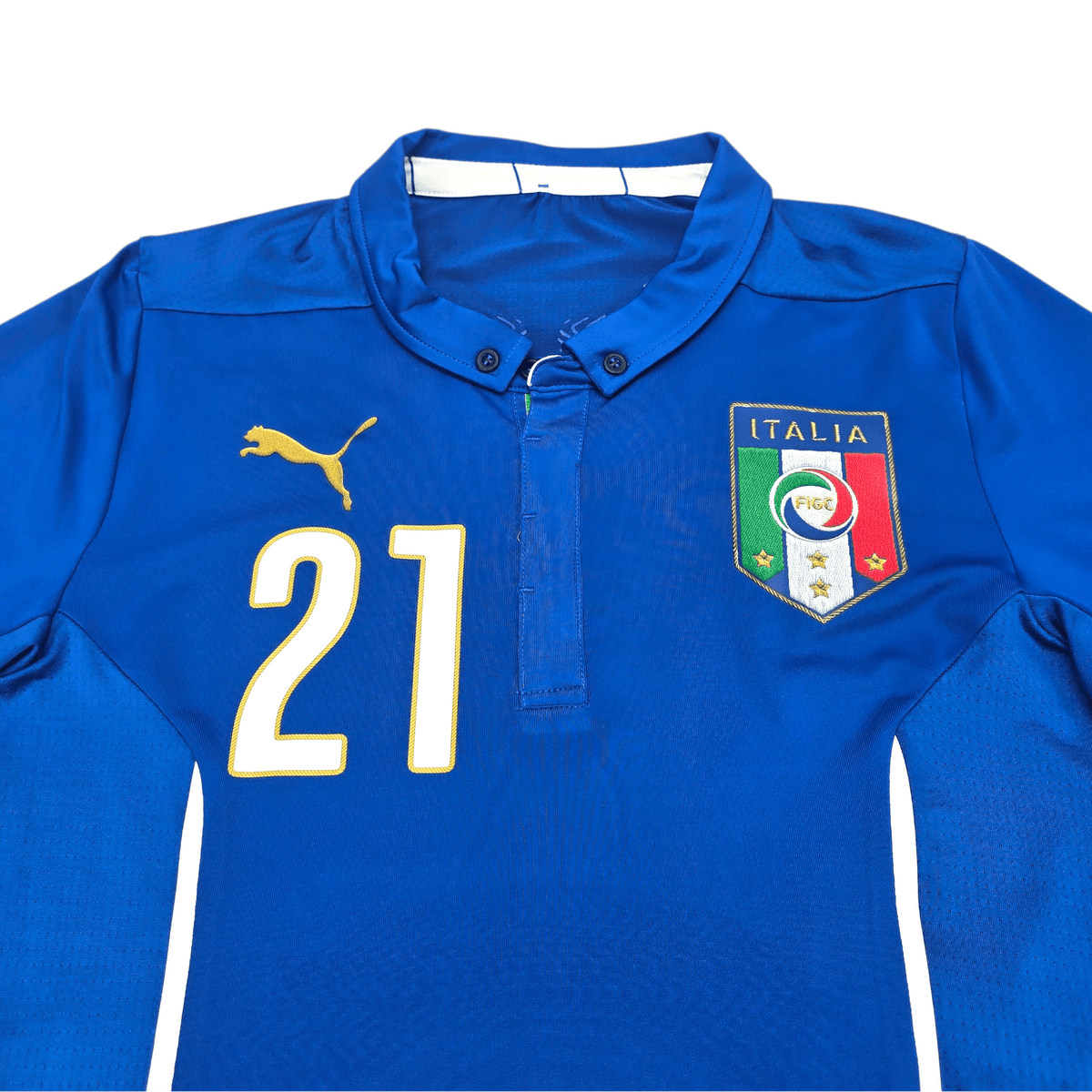 2014/15 Italy Home Football Shirt (L) Puma 21 Pirlo - Football Finery - FF302419