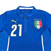 2014/15 Italy Home Football Shirt (L) Puma 21 Pirlo - Football Finery - FF302419