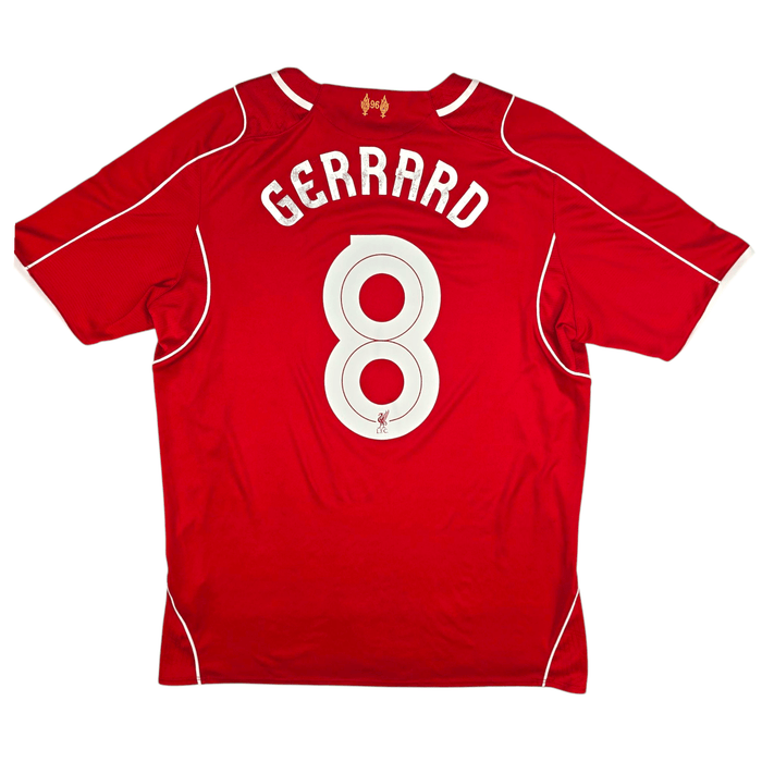 2014/15 Liverpool Home Football Shirt (L) Warrior #8 Gerrard - Football Finery - FF300828