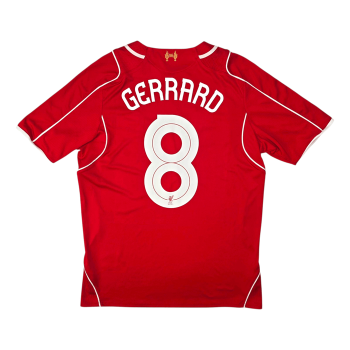 2014/15 Liverpool Home Football Shirt (M) Warrior 8 Gerrard - Football Finery - FF301164