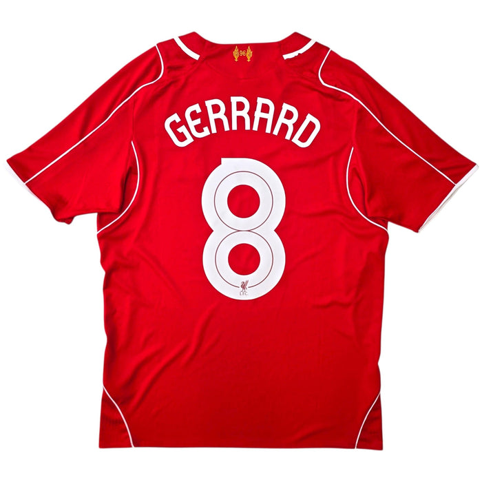 2014/15 Liverpool Home Football Shirt (M) Warrior #8 Gerrard - Football Finery - FF306451