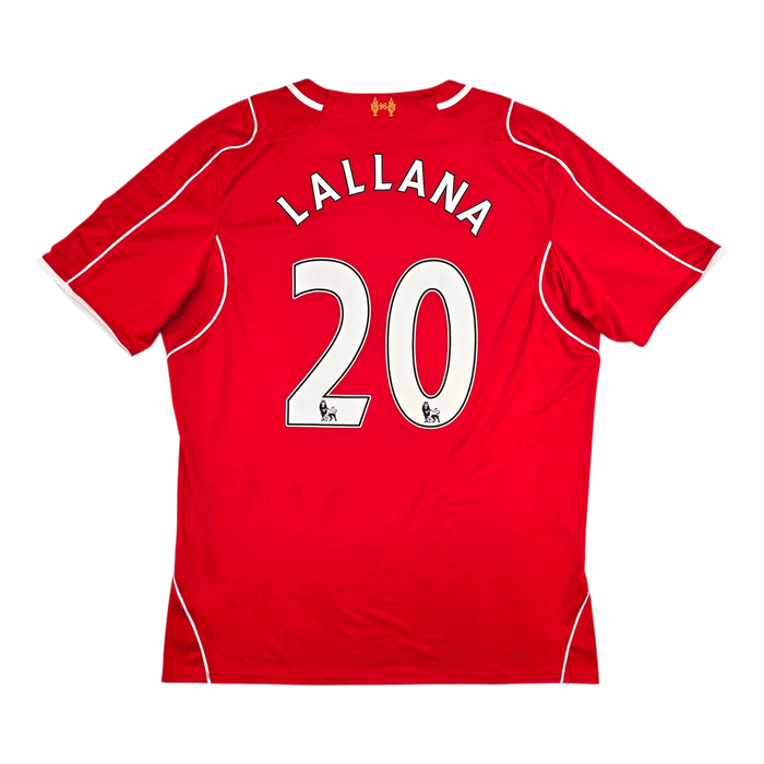 2014/15 Liverpool Home Football Shirt (XL) New Balance 20 Lallana - Football Finery - FF305119