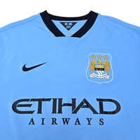 2014/15 Manchester City Home Football Shirt (L) Nike #16 Aguero - Football Finery - FF204576
