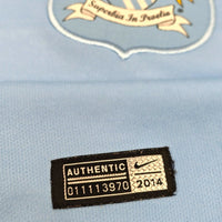 2014/15 Manchester City Home Football Shirt (S) Nike #21 Silva - Football Finery - FF204011