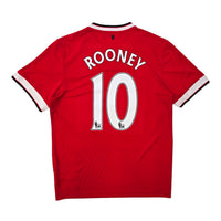 2014/15 Manchester United Home Football Shirt (L) Nike 10 Rooney - Football Finery - FF305050