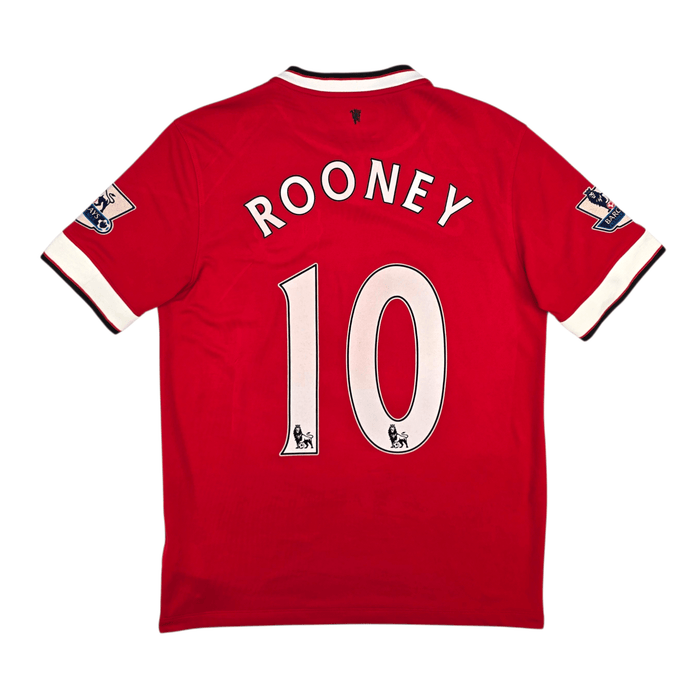 2014/15 Manchester United Home Football Shirt (M) Nike 10 Rooney - Football Finery - FF302110