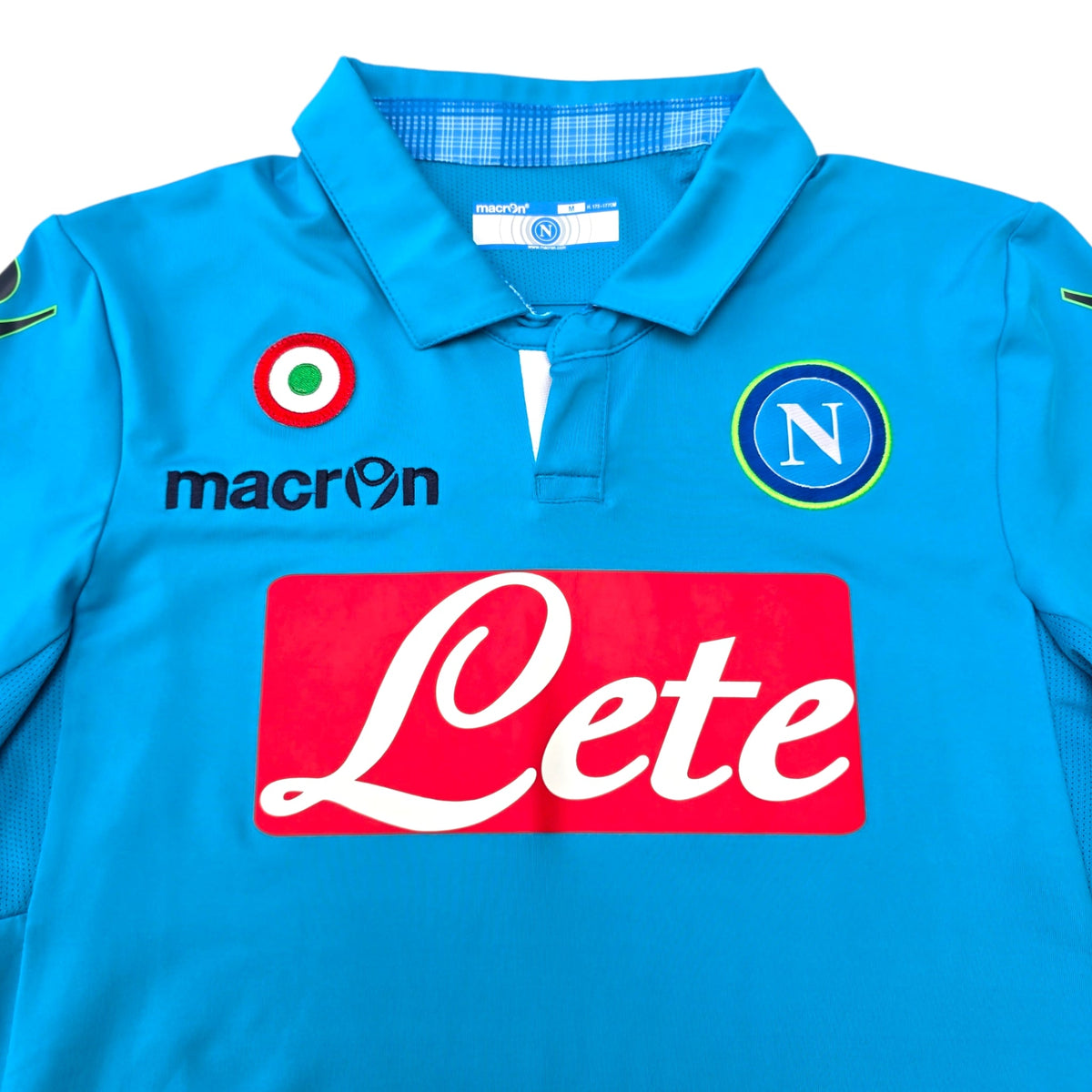 2014/15 Napoli Home Football Shirt (M) Macron 17 Hamsik - Football Finery - FF306743