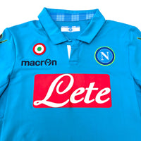 2014/15 Napoli Home Football Shirt (M) Macron 17 Hamsik - Football Finery - FF306743
