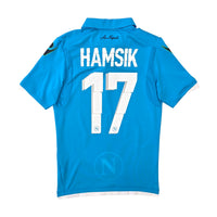 2014/15 Napoli Home Football Shirt (M) Macron 17 Hamsik - Football Finery - FF306743