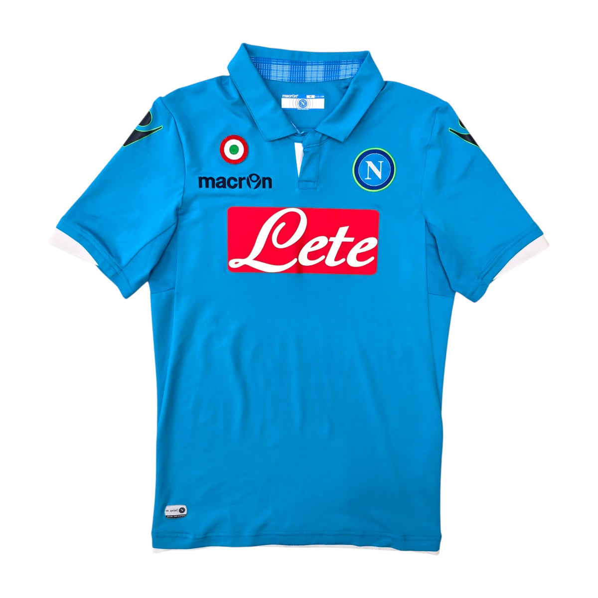 2014/15 Napoli Home Football Shirt (M) Macron 17 Hamsik - Football Finery - FF306743