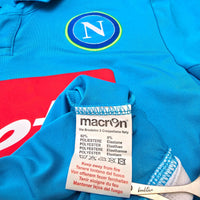 2014/15 Napoli Home Football Shirt (M) Macron 17 Hamsik - Football Finery - FF306743