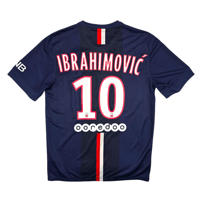 2014/15 PSG Home Football Shirt (M) Nike #10 Ibrahimovic - Football Finery - FF300251