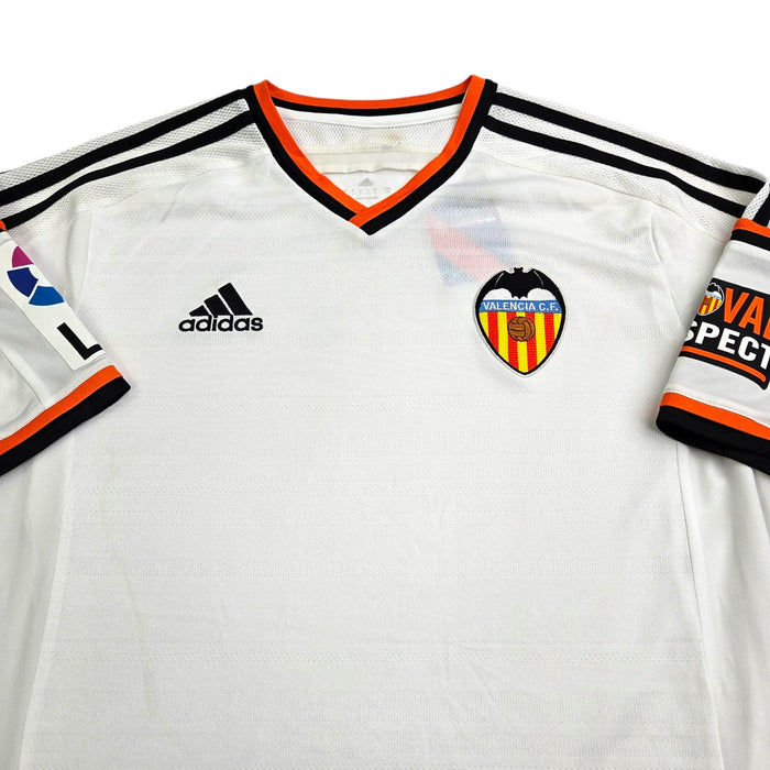 2014/15 Valencia Home Football Shirt (L) Adidas - Football Finery - FF203702