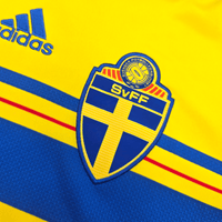 2014/16 Sweden Home Football Shirt (S) Adidas - Football Finery - FF304484