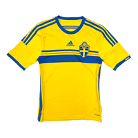 2014/16 Sweden Home Football Shirt (S) Adidas - Football Finery - FF304484