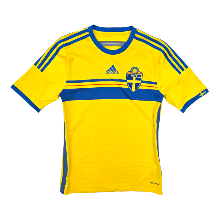 2014/16 Sweden Home Football Shirt (S) Adidas - Football Finery - FF304484