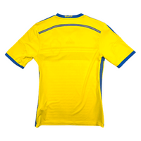 2014/16 Sweden Home Football Shirt (S) Adidas - Football Finery - FF304484