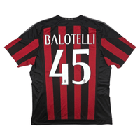 2015/16 AC Milan Home Football Shirt (XL) Adidas 45 Balotelli - Football Finery - FF301117
