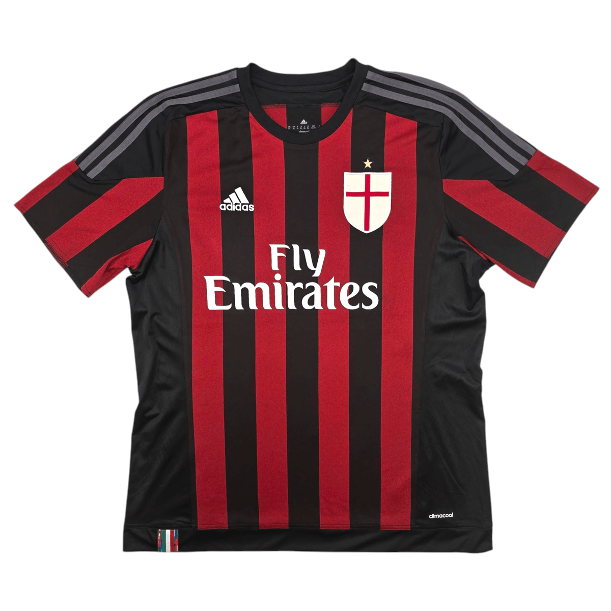 2015/16 AC Milan Home Football Shirt (XL) Adidas 45 Balotelli - Football Finery - FF301117