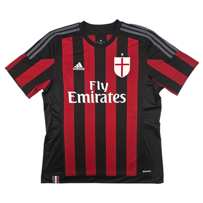 2015/16 AC Milan Home Football Shirt (XL) Adidas 45 Balotelli - Football Finery - FF301117