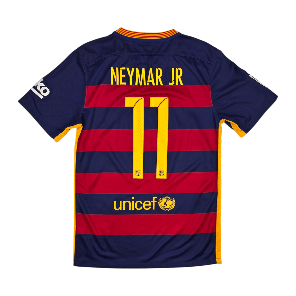 2015/16 Barcelona Home Football Shirt (S) Nike 11 Neymar Jr - Football Finery - FF302661