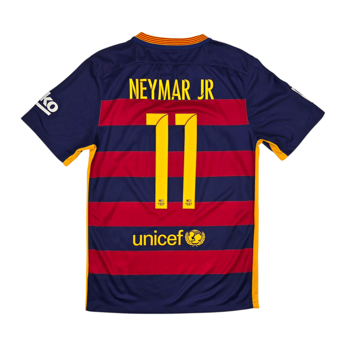 2015/16 Barcelona Home Football Shirt (S) Nike 11 Neymar Jr - Football Finery - FF302661
