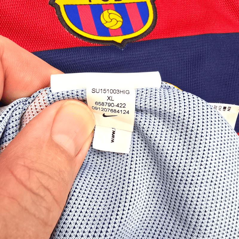 2015/16 Barcelona Home Football Shirt (XL) Nike 9 Suarez (Player Version) - Football Finery - FF302645