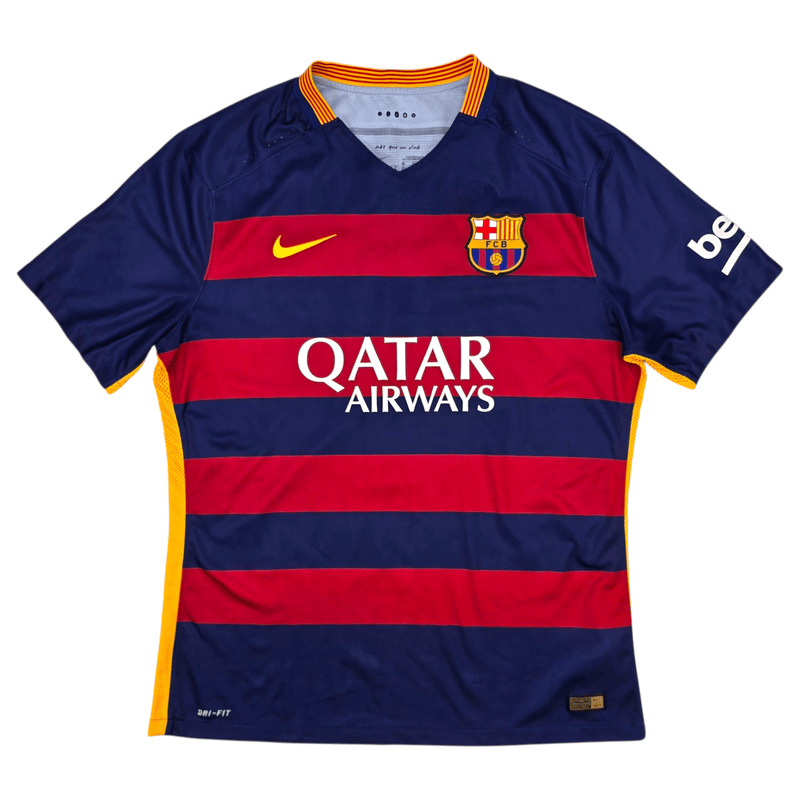 2015/16 Barcelona Home Football Shirt (XL) Nike 9 Suarez (Player Version) - Football Finery - FF302645