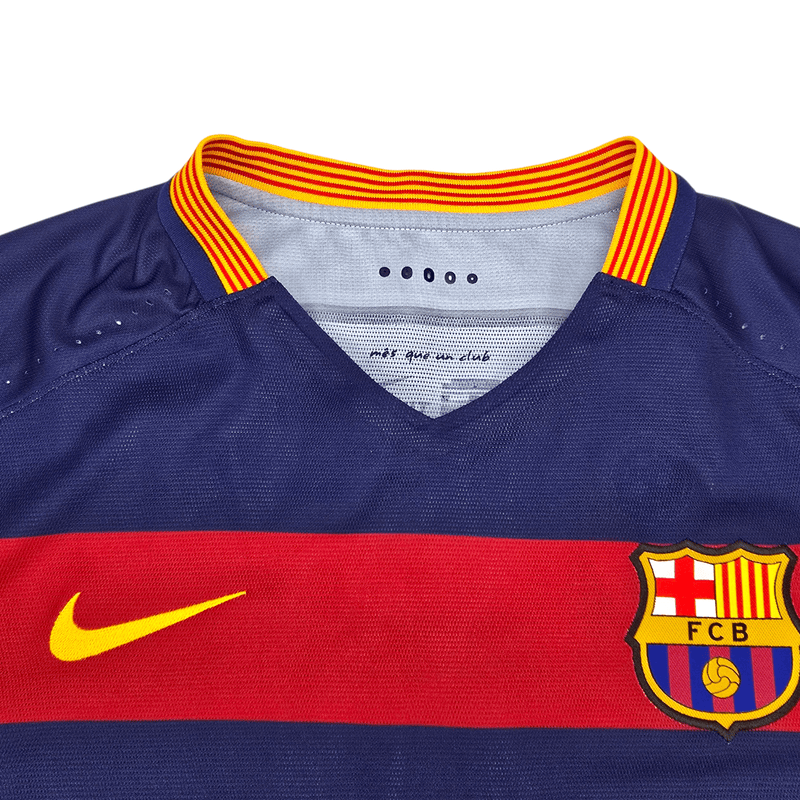 2015/16 Barcelona Home Football Shirt (XL) Nike 9 Suarez (Player Version) - Football Finery - FF302645
