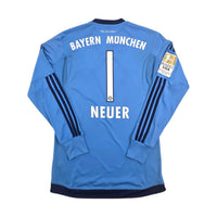 2015/16 Bayern Munich Goal Keeper Football Shirt (S) Adidas 1 Neuer - Football Finery - FF304908