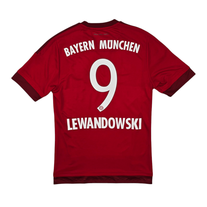 2015/16 Bayern Munich Home Football Shirt (S) Adidas 9 Lewandowski - Football Finery - FF300966