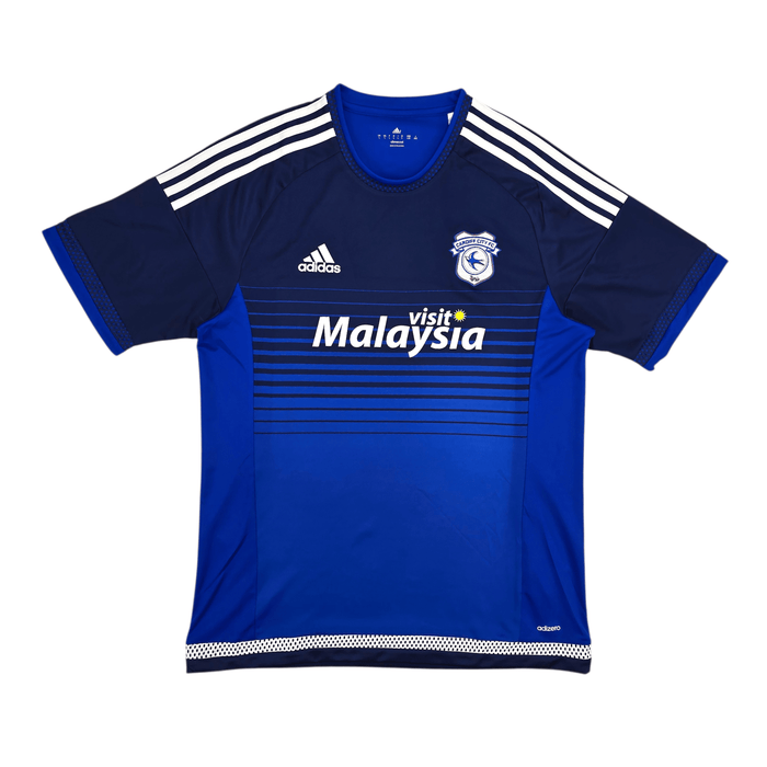 2015/16 Cardiff City Home Football Shirt (L) Adidas - Football Finery - FF303389