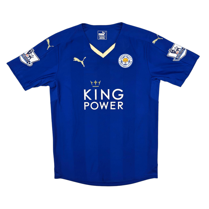 2015/16 Leicester City Home Football Shirt (M) Puma #26 Mahrez - Football Finery - FF300823