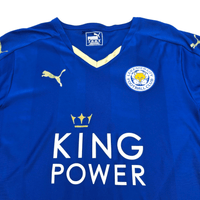 2015/16 Leicester City Home Football Shirt (M) Puma #9 Vardy - Football Finery - FF301133