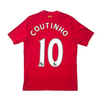 2015/16 Liverpool Home Football Shirt (S) New Balance 10 Coutinho - Football Finery - FF305105
