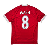 2015/16 Manchester United Home Football Shirt (M) Adidas 8 Mata - Football Finery - FF303890