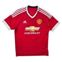 2015/16 Manchester United Home Football Shirt (M) Adidas 8 Mata - Football Finery - FF303890