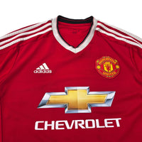 2015/16 Manchester United Home Football Shirt (M) Adidas 8 Mata - Football Finery - FF303890
